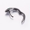 Brass Micro Pave Cubic Zirconia Hoop Earrings EJEW-F134-01B-3