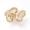 Brass Micro Pave Clear Cubic Zirconia Pendant ZIRC-P079-B01-13-2