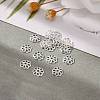 Silver Color Plated Brass Bead Caps X-EC134-S-6