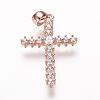 Brass Micro Pave Cubic Zirconia Pendants ZIRC-E108-10-NR-2