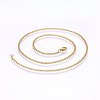 304 Stainless Steel Cable Chain Necklaces NJEW-P226-02G-02-1