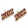 Alloy Enamel Pendants PALLOY-N160-001-03G-RS-1