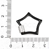 Star Brass Micro Pave Clear Cubic Zirconia Screw Carabiner Clasps KK-B167-01C-P-4