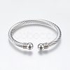 Tarnish Resistant 304 Stainless Steel Torque Bangles BJEW-G584-05B-2