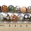 Faceted Natural Fire Crackle Agate Beads Strands G-F447-12mm-N03-4