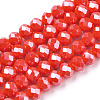 Electroplate Glass Beads Strands EGLA-A044-P6mm-A03-1