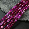 Natural Striped Agate/Banded Agate Bead Strands G-K166-13-6mm-03-1