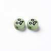 Opaque Pale Green Acrylic Beads X-MACR-N008-42-C09-3