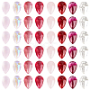 96Pcs 8 Colors Teardrop Glass Charms GLAA-HY0001-50A-1