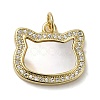 Brass Micro Pave Cubic Zirconia Pendants KK-Q808-13G-1
