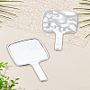 ABS Plastic & Glass Square Shaped Makeup Mirror AJEW-WH0314-906-1