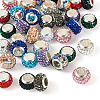 36Pcs 12 Colors Alloy Clay Pave Rhinestone European Beads ALRI-TA0001-30-3
