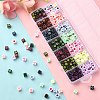 280Pcs 14 Styles Opaque White Acrylic European Beads MACR-YW0002-45-5
