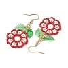 Handmade Seed Beads Dangle Earrings EJEW-MZ00143-02-3