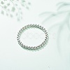 Synthetic Hematite Round Beaded Stretch Bracelet BJEW-JB08582-02-2