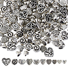 200Pcs 10 Styles Tibetan Style Alloy Beads FIND-FH0016-54-1