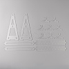 Transparent Acrylic Earring Display Stands EDIS-WH0029-16A-1