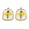 304 Stainless Steel & Embroidered Pendants SA-CBA1ED9-03G-1
