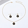 Zinc Alloy Crystal Rhinestone & Acrylic Pendant Necklaces & Stud Dangle Earrings Sets WGD1CBB-06-1