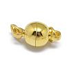 Rack Plating Brass Magnetic Clasps with Loops KK-F801-03A-G-2