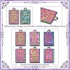 12Pcs 6 Style Rack Plating Rainbow Color Alloy Pendants FIND-CA0004-52-5