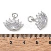 Brass Micro Pave Clear Cubic Zirconia Pendants CU-CBA280C-07P-3