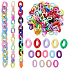 450Pcs 3 Styles Opaque Acrylic Quick Link Connectors MACR-SP0002-08-1