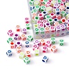 210Pcs 6 Colors Opaque White Acrylic European Beads MACR-YW0002-75A-2