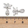 Brass Micro Pave Cubic Zirconia Pendants KK-F906-04P-3