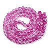 Transparent Crackle Baking Paint Glass Beads Strands X2-DGLA-T003-01A-09-2