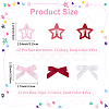 12Pcs Star Iron Snap Hair Clips OHAR-CP0001-24A-2