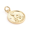 Brass Micro Pave Cubic Zirconia Pendants ZIRC-E164-34I-G-1