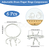 6Pcs Adjustable Brass Finger Rings Components KK-BBC0021-26-2