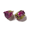 Preserved Rose with Golden Alloy Pendants FIND-M010-01F-2