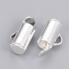 Brass Slide On End Clasp Tubes KK-Q747-11A-S-2