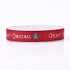 Polyester Grosgrain Ribbon for Christmas SRIB-P013-A02-1