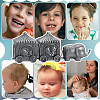 Tibetan Style Zinc Alloy Elephant Train Engraved My First Curl/Tooth Boxes CON-WH0089-108AS-6