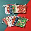 12Pcs 6 Styles Christmas Theme Cloth Printed Storage Bags ABAG-FS0001-09-9