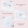 Square Polyester with Tribute Silk Wedding Finger Ring Display Pillow DIY-GF0014-14-7