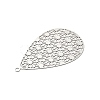 Rack Plating Brass Filigree Pendants KKC-K001-10P-3