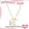 304 Stainless Steel Letter Pendant Necklaces NJEW-LP0001-52C-G-2