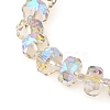 Transparent Electroplate Glass Beads Strands EGLA-P062-01A-HR05-3