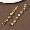 Rectangle with Teardrop Brass Micro Pave Cubic Zirconia Dangle Stud Earrings EJEW-G452-10G-3