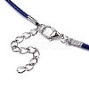 Waxed Cotton Cord Necklace Making MAK-S034-017-4