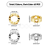 80Pcs 2 Colors Brass Bead Frames KK-PH0002-60-6