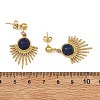 Natural Gemstone Stud Dangle Earrings EJEW-JE07269-01-5