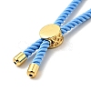 Half Finished Twisted Milan Rope Slider Bracelets FIND-G032-01G-15-5