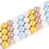 Electroplate Glass Beads Strands X-EGLA-N019-10mm-02-1