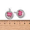 Brass Micro Pave Cubic Zirconia Pendants KK-Q043-07P-01-3