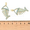 Brass Micro Pave Sky Blue Cubic Zirconia Pendants CU-CBA6938-05G-01-3